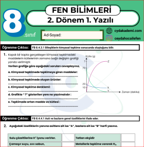 8. Sınıf Fen Bilimleri 2. Dönem 1. Yazılı Hazırlık PDF (Ücretsiz & Güncel)